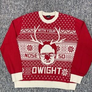 The Office Ugly Christmas Sweater Size Men’s XL: With Your Nose So Dwight